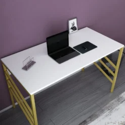 Skånska Möbelhuset Josephine Skrivbord 120 X 60 Cm - Guld/vit -Stolar affär 01512fe0561f5ef78bc9f3877ea7344912 1