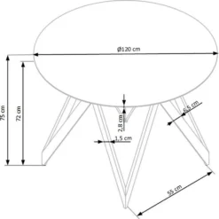Skånska Möbelhuset Metical Matbord 120 Cm - Ek/svart -Stolar affär 02074046c2647dfe5838be69be29cb6ee2
