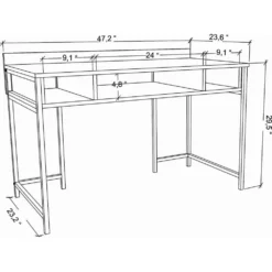 Skånska Möbelhuset Alma Skrivbord 120 X 60 Cm - Svart/mörkgrå -Stolar affär 047018fa2262128715cf1e81209af07ae5