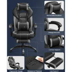 Skånska Möbelhuset Waldemar Kontorsstol - Svart/grå -Stolar affär 063cf5b86e6c86714174439142f0562bc2