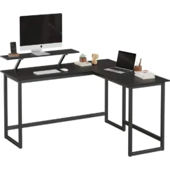 Skånska Möbelhuset Nico Hörnskrivbord 130/140 X 50 Cm - Svart -Stolar affär 07460a4842dffe6d4658c09c4027befbde