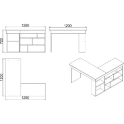 Skånska Möbelhuset Tywin Hörnskrivbord 129x120 Cm - Furu/svart -Stolar affär 076412c8a496f4bb87a0d6324732260aec