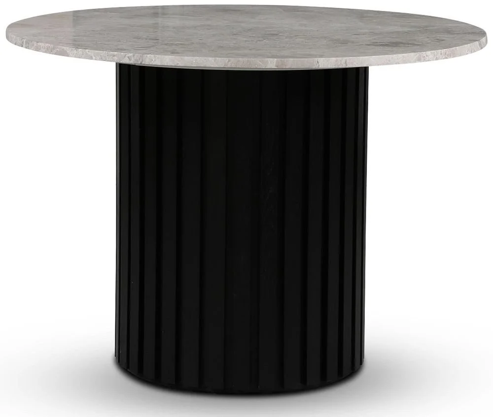 Skånska Möbelhuset Sumo Matbord Ø105 Cm - Svartbets / Silver Marmor 3 Skånska Möbelhuset Sumo Matbord Ø105 Cm - Svartbets / Silver Marmor