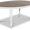 Skånska Möbelhuset Victoria Runt Matbord Med Iläggsskiva 120-175 Cm - Vit/Brunbets -Stolar affär 07f85f783e0ff3931cea2df96d45135841