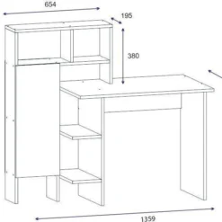 Skånska Möbelhuset Buggy Skrivbord 135,9x60 Cm - Vit -Stolar affär 089a3eb63415638ddbe66d861b988069e9
