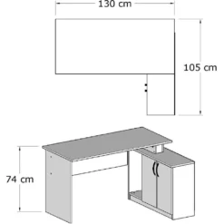 Skånska Möbelhuset Basta Hörnskrivbord 130x105 Cm - Vit -Stolar affär 09804f9b81c09b24a4e9a799dcb28e7730