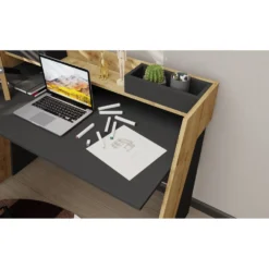 Skånska Möbelhuset Broklyn Skrivbord 123,6 X 59,6 Cm - Antracit/ek -Stolar affär 0dce030be74a4a5e783b73dfac4094d3e6