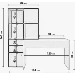 Skånska Möbelhuset Cannes Skrivbord 164x55 Cm - Vit/svart -Stolar affär 1024bb5bb34fc6fe5d27ad512caa07863c