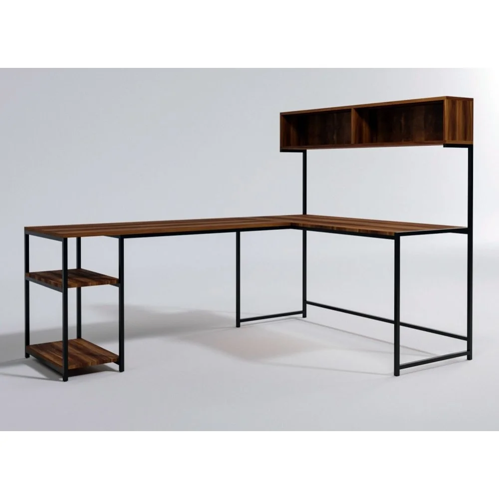 Skånska Möbelhuset Casino Hörnskrivbord 200x60 Cm - Valnöt 5 Skånska Möbelhuset Casino Hörnskrivbord 200x60 Cm - Valnöt - Bild 3