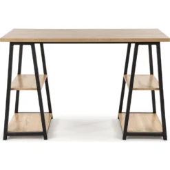 Skånska Möbelhuset Mejo Skrivbord 120x60 Cm - Sonoma Ek/svart -Stolar affär 12301bf5ada28cbad15e6775fa02b3d1ce