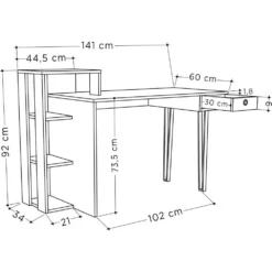 Skånska Möbelhuset Loyd Skrivbord 141x92 Cm - Vit/ljus Mocka -Stolar affär 1292422b6bcf591ac24dc8d1264ed1b6dc