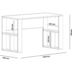 Skånska Möbelhuset Carmen Skrivbord 120x60 Cm - Vit/ek -Stolar affär 13b8dd19667d025be4ded6bda44cba740f