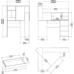 Skånska Möbelhuset Function Plus Skrivbord 138,4 X 101,6 X 141,1 Cm - Vit/ek -Stolar affär 1410f0c02ac878fa54465901f286f47977