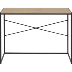 Skånska Möbelhuset Seaford Skrivbord 100 Cm - Ek/svart -Stolar affär 142242d94d9840fdfe46021cbb662c0740