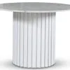 Skånska Möbelhuset Empire Matbord Ø105 Cm - Ljus Marmor / Vit Lamell Träfot -Stolar affär 146777e556c9322131450e191e637c7f59