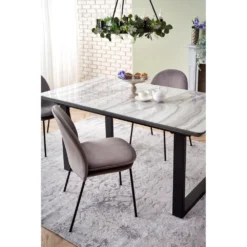 Skånska Möbelhuset Nesta Matbord 160-200 Cm - Vit/grå -Stolar affär 151e144157da740fe375e3f99a6a9911f8