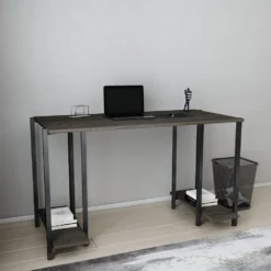 Skånska Möbelhuset Academy Skrivbord 125,2 X 60 Cm - Svart/mörkgrå -Stolar affär 15e29d92956011fa4d3e8f96a728a14c82