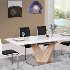 Skånska Möbelhuset Taylor Matbord 140-200 Cm - Sonoma Ek/vit -Stolar affär 1660556588 5