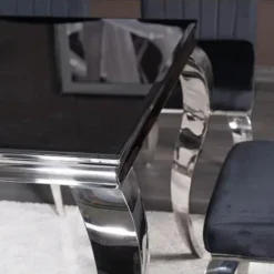 Skånska Möbelhuset Prince Matbord 150 X 90 Cm - Svart/krom -Stolar affär 1774f24c10ff0a80d7b48d6650122153b0