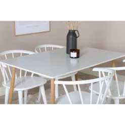 Skånska Möbelhuset Bridge Matbord 120 Cm - Vit/ek -Stolar affär 190bd637144b88f6ee4f89c53d9cc6c7cc