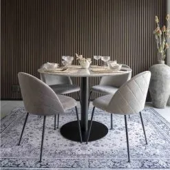 HOUSE NORDIC Bolzano Matbord - Marmorimitation/svart - ø110 -Stolar affär 1a0476c0afbf4855b587cc02c32b0be20e