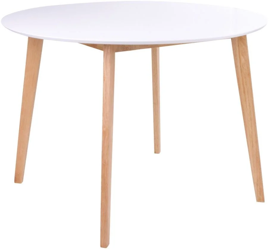 HOUSE NORDIC Vojens Matbord - Vit/natur - Ø105 3 HOUSE NORDIC Vojens Matbord - Vit/natur - Ø105