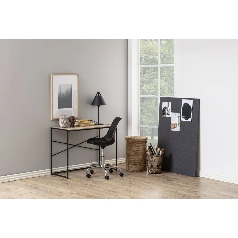 Skånska Möbelhuset Seaford Skrivbord 100 Cm - Sonoma Ek/svart 7 Skånska Möbelhuset Seaford Skrivbord 100 Cm - Sonoma Ek/svart - Bild 5