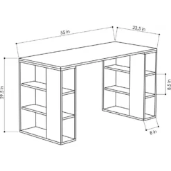 Skånska Möbelhuset Colmar Skrivbord 140x60 Cm - Vit/ek -Stolar affär 1ae7ae0a6d0f9c4698ad7d36d24f20f50e