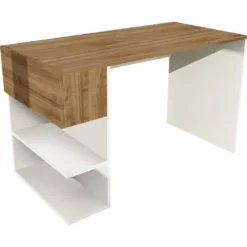 Skånska Möbelhuset Alphonzo Skrivbord 121,8x60 Cm - Vit/valnöt -Stolar affär 1b7d4f3feb25d84fe5edea39a180e21d04