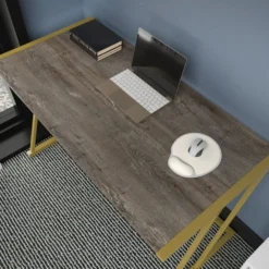 Skånska Möbelhuset Adelaide Skrivbord 114 X 60 Cm - Guld/mörkgrå -Stolar affär 1c71453abc20ee329035e9cb80776307c3