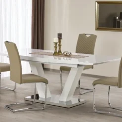 Skånska Möbelhuset Marine Utdragbart Matbord 160-200 Cm - Vit Högglans -Stolar affär 1c7805f909f6cda85ad8af162f7d4845e2