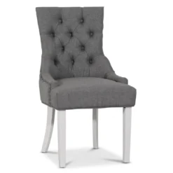 Skånska Möbelhuset Decotique Stol Med Antika Nitar (rygghandtag) - Grå/Vit