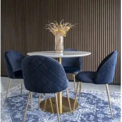 HOUSE NORDIC Bolzano Matbord - Marmorimitation/mässing - ø90 17 HOUSE NORDIC Bolzano Matbord - Marmorimitation/mässing - ø90 -Stolar affär 204fd6156a4556a3ff10fa3d717588f65f