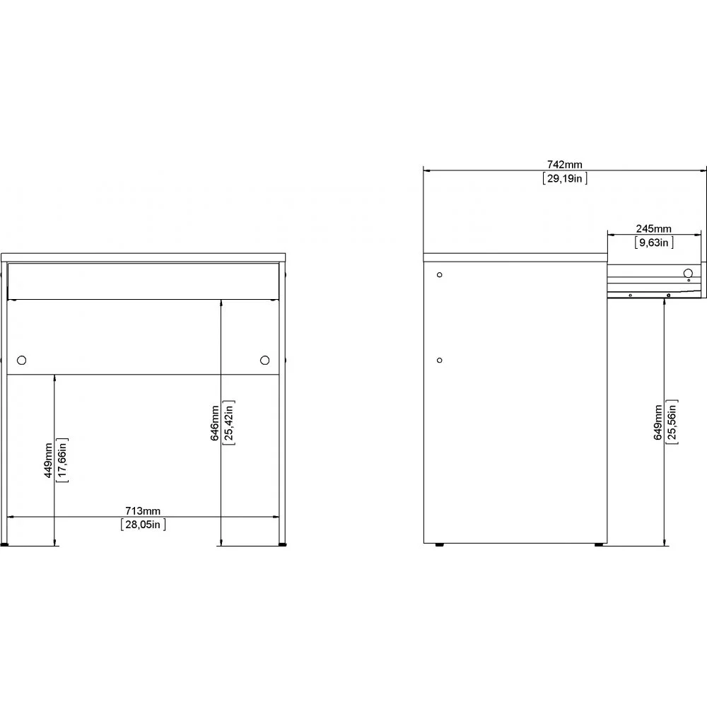 Skånska Möbelhuset Function Plus Skrivbord 74,7 X 48,2 X 76,7 Cm - Vit/grå 17 Skånska Möbelhuset Function Plus Skrivbord 74,7 X 48,2 X 76,7 Cm - Vit/grå - Bild 15