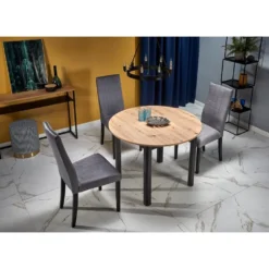 Skånska Möbelhuset Berivan Matbord 102-142 Cm - Artisan Ek/svart -Stolar affär 217faad96fdf504b72c01390371125e5ed