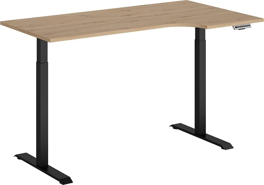 Skånska Möbelhuset Space Höj Och Sänkbart Skrivbord Höger 160 X 90 Cm - Ek 8 Skånska Möbelhuset Space Höj Och Sänkbart Skrivbord Höger 160 X 90 Cm - Ek - Bild 6