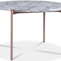 Skånska Möbelhuset Aspö Matbord Ø120cm - Ljus Marmor/rosa