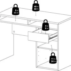Skånska Möbelhuset Function Plus Skrivbord 110,2 X 48,2 X 77,4 Cm - Hickory -Stolar affär 2511b5fd0f337db5e0bed6e64230bb4421