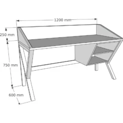 Skånska Möbelhuset Sibylla Skrivbord 120x60 Cm - Valnöt -Stolar affär 2599faf01b995959dce1d85e4badb75257