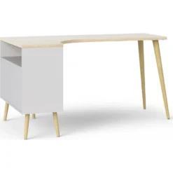 Skånska Möbelhuset Oslo Skrivbord 145 X 81 Cm - Vit/ek -Stolar affär 25f2d5d3afb57ece0c16ba2c57722f7ff0