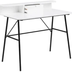 Skånska Möbelhuset Pascal Skrivbord 100x55 Cm - Vit/svart -Stolar affär 269efe23c708b9a567d111dece1166005e
