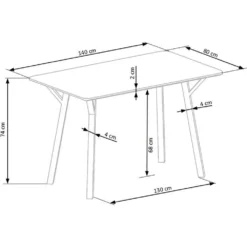 Skånska Möbelhuset Valarauk Matbord 140 Cm - Ljusgrå/svart -Stolar affär 26acdc77883ba093ab2a39a7d47d71968a