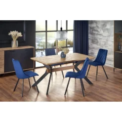 Skånska Möbelhuset Bermuda Matbord 160-220 Cm - Ek/svart -Stolar affär 27519b876d3e024f2a6b73a0f1e1bdb25c