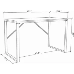 Skånska Möbelhuset Layton Skrivbord 120 X 60 Cm - Guld/antracit -Stolar affär 277090c9bac4567d1da67b847cc3083f6e