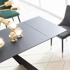 Skånska Möbelhuset Salvadore Matbord 120-180 Cm - Svart -Stolar affär 27869967cd91324c58ba725cecd9f08330