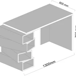 Skånska Möbelhuset Jenga Skrivbord 130x60 Cm - Vit/valnöt -Stolar affär 27d947828632ec164096702aa4e4383e93