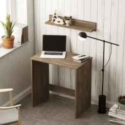 Skånska Möbelhuset Leona Skrivbord 72x44,5 Cm - Mörk Valnöt -Stolar affär 28048cfc66ba6b5e3132c8f10fe6d08508