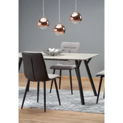 Skånska Möbelhuset Valarauk Matbord 140 Cm - Ljusgrå/svart -Stolar affär 2b117e357066c238fc989217089773c457