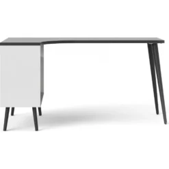 Skånska Möbelhuset Oslo Skrivbord 145 X 81 Cm - Vit/svart -Stolar affär 2b297dc0fe760deb8209c08f6b11422d29
