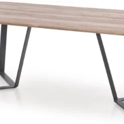 Skånska Möbelhuset Lykke Matbord 180 X 90 Cm - Mörkbetsad Ek / Svart Metall